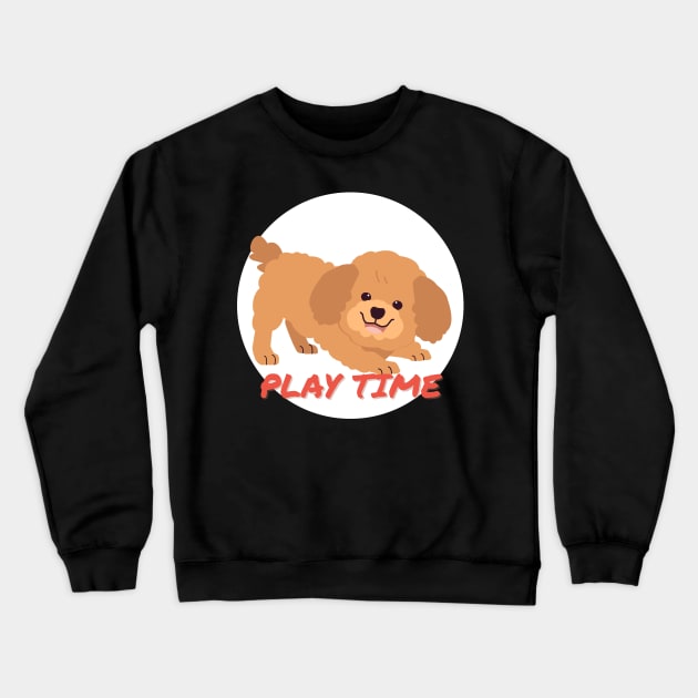 Poodle Play Time Crewneck Sweatshirt by Sleepy Time Tales